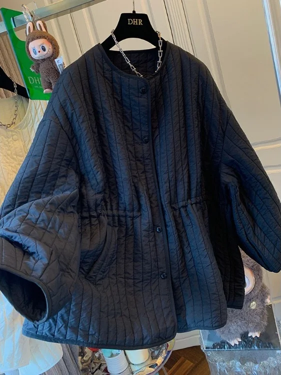 Loose Casual Oversize round Ne Cotton Jaet Large Size Outerwear Autumn Winter Women's Premium irt Ele Stitching
Loose Casual Oversize round Ne Cotton Jaet Large Size Outerwear Autumn Winter Women's Premium irt Ele Stitching