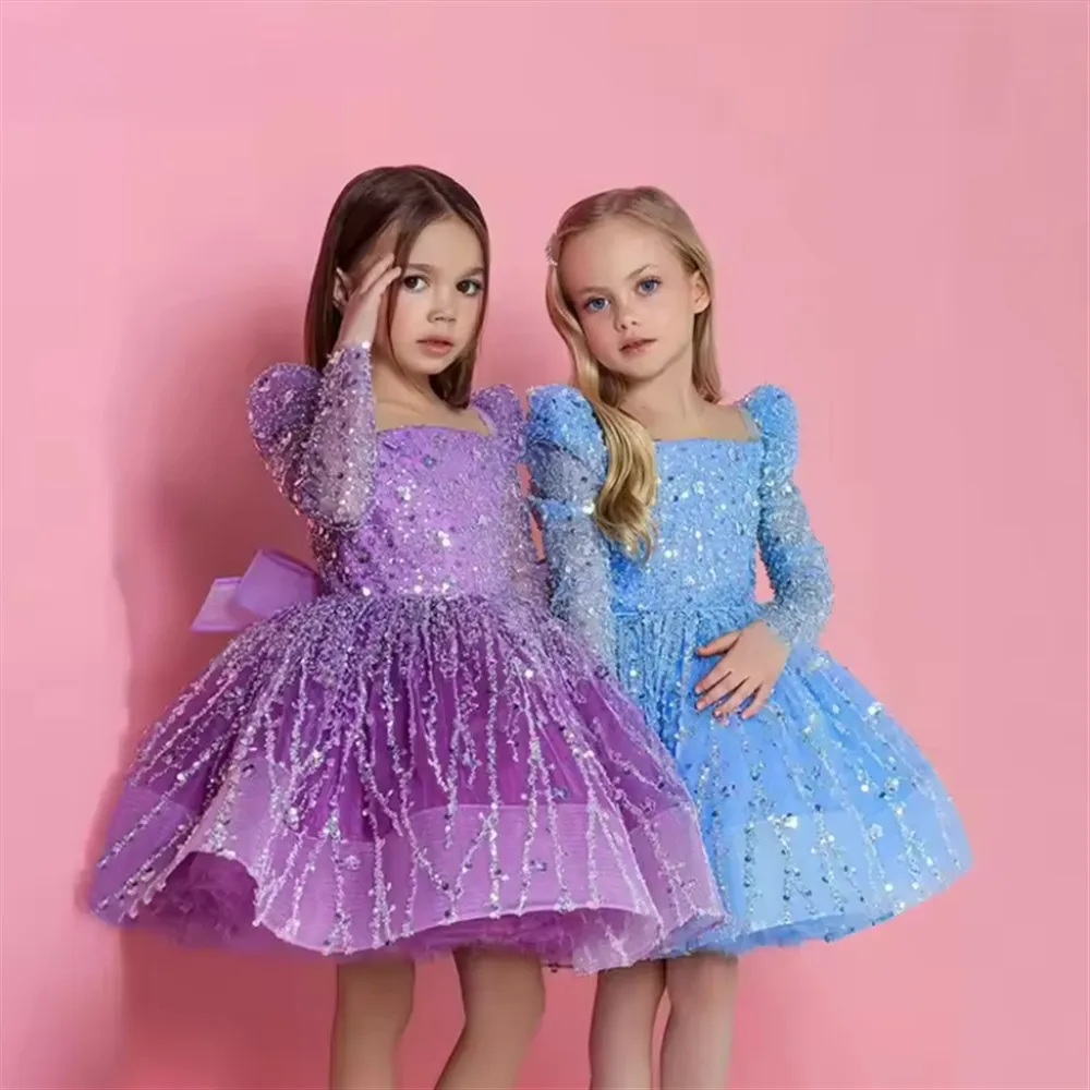 Flower Girl Wedding Dress Sequin Long Sleeve Birthday Party Dress Baby Ceremony Prom Gown New Childrens Dress Cute Kids Clothes
Flower Girl Wedding Dress Sequin Long Sleeve Birthday Party Dress Baby Ceremony Prom Gown New Childrens Dress Cute Kids Clothes