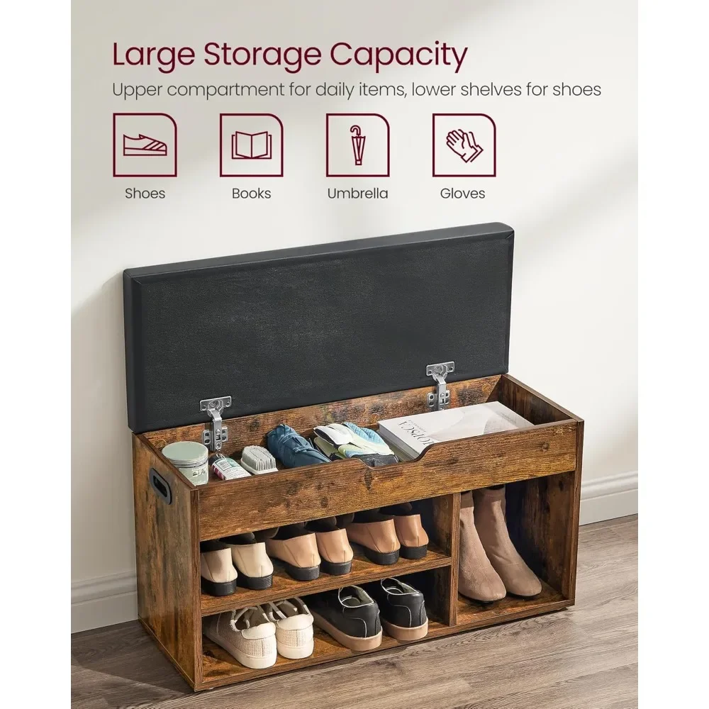 Storage shoe rack, with cushion, shoes stool, padded seat, hidden storage rack, entrance passage, Shoe Cabinets
Storage shoe rack, with cushion, shoes stool, padded seat, hidden storage rack, entrance passage, Shoe Cabinets