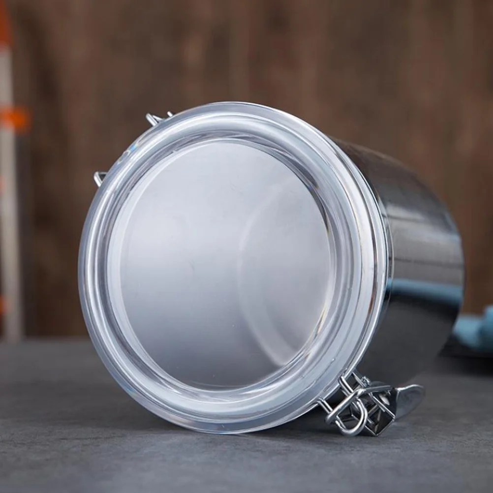 Stainless Steel Airtight Food Storage Can 5 Inches Sealed Container Coffee Beans Storage Tank Tea Leaf Holder Home Kitchen Tool
Stainless Steel Airtight Food Storage Can 5 Inches Sealed Container Coffee Beans Storage Tank Tea Leaf Holder Home Kitchen Tool