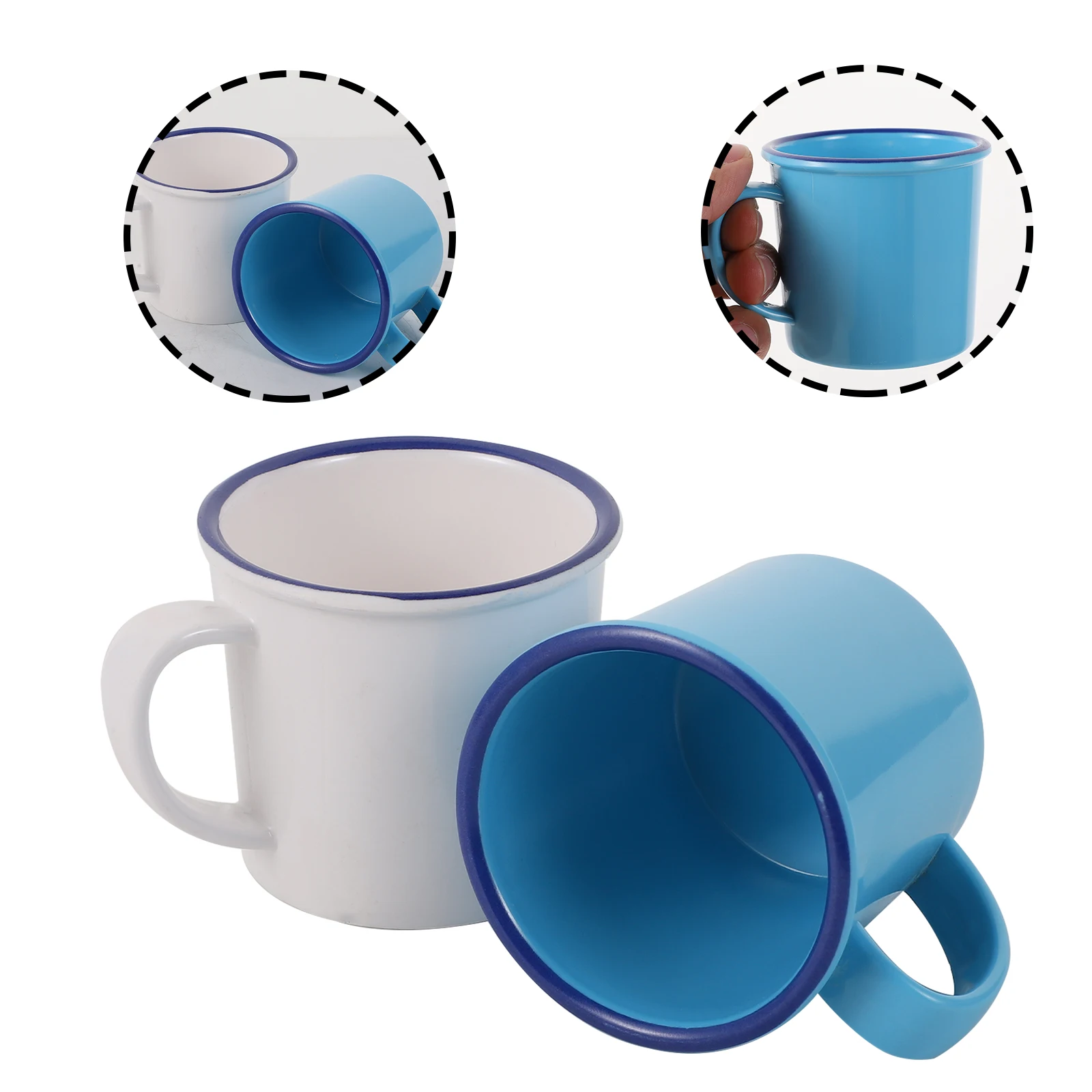 2 pcs Retro Vintage Tea Mugs Melamine Comfortable Handle Heat Insulated Wide Mouth Easy Cleaning Glassware
2 pcs Retro Vintage Tea Mugs Melamine Comfortable Handle Heat Insulated Wide Mouth Easy Cleaning Glassware