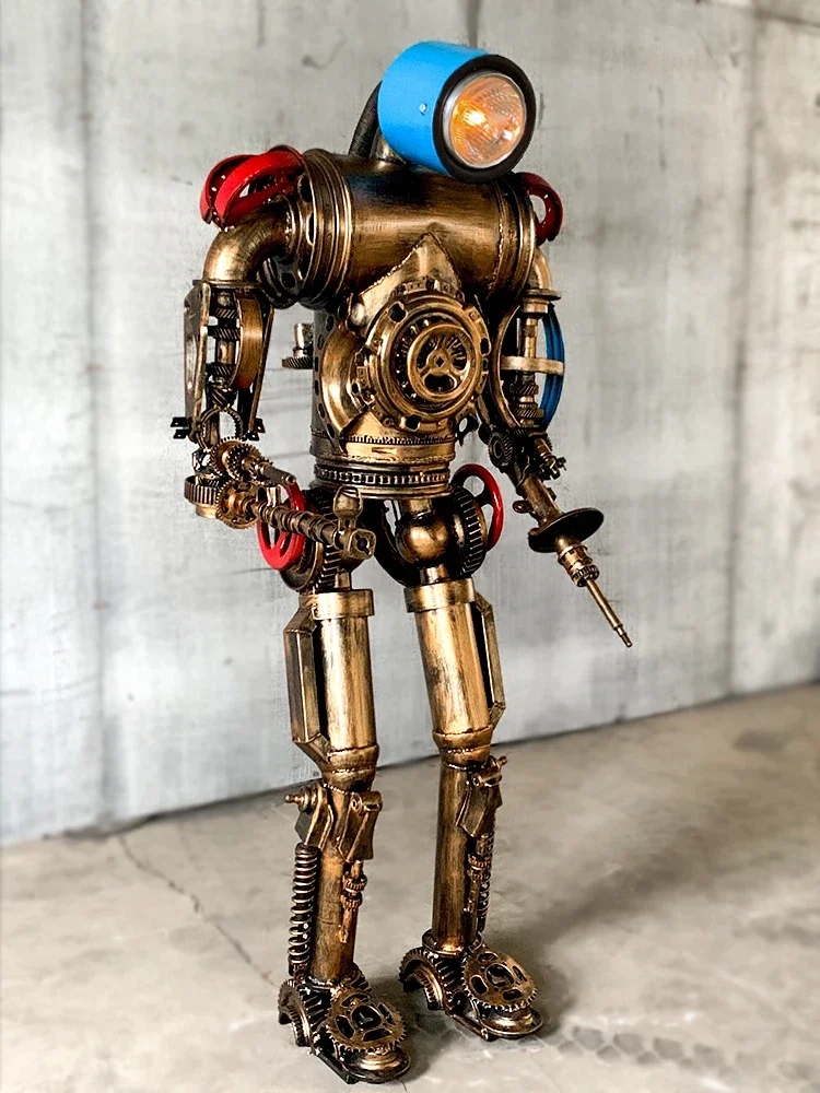 Custom Steampunk Bar Decoration Factory Robot Metal Crafts Antique Craft Retro Metal Iron Steampunk Robot Model
Custom Steampunk Bar Decoration Factory Robot Metal Crafts Antique Craft Retro Metal Iron Steampunk Robot Model
