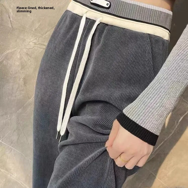 Thiened Fce Wide Leg Pants Women's Straight Casual Long Trousers Autumn Winter Faion Korean Sle Loose Fit Commute
Thiened Fce Wide Leg Pants Women's Straight Casual Long Trousers Autumn Winter Faion Korean Sle Loose Fit Commute