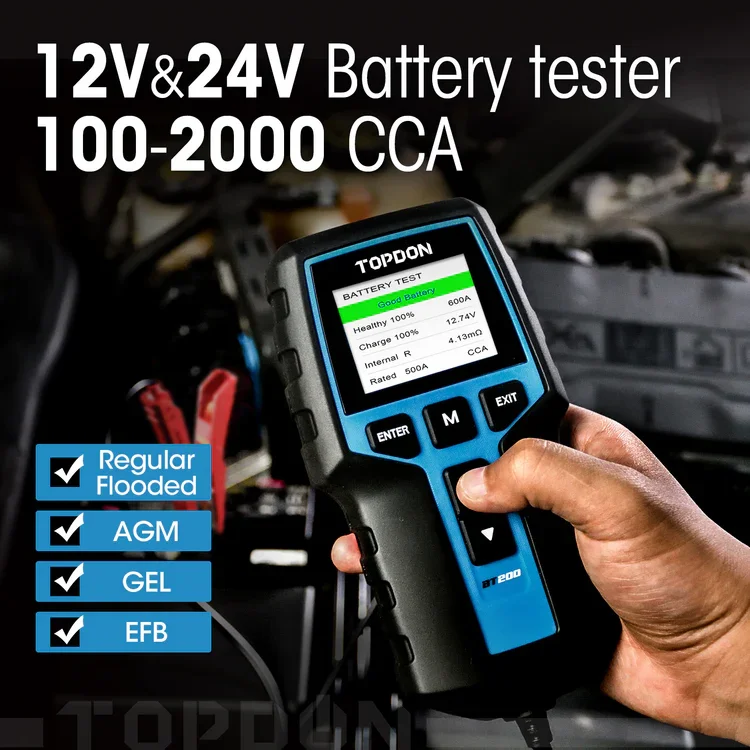 TOPDON BT200 12 В 24 В Тестер автомобильного аккумулятора Тестер нагрузки аккумулятора Анализатор аккумулятора Автомобиль Грузовик Механика Ремонт Автоматическая диагностическая батарея
TOPDON BT200 12 В 24 В Тестер автомобильного аккумулятора Тестер нагрузки аккумулятора Анализатор аккумулятора Автомобиль Грузовик Механика Ремонт Автоматическая диагностическая батарея