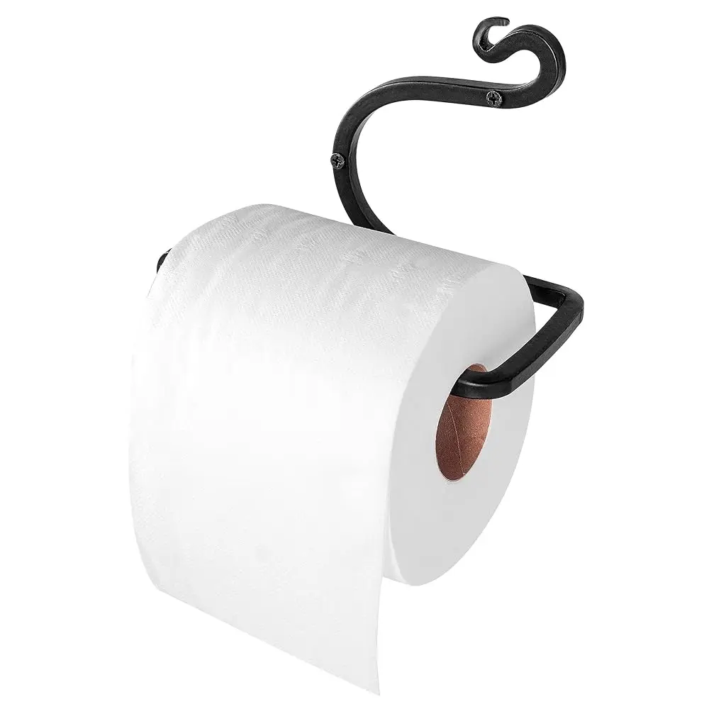 Blacksmith Handmade Toilet Paper Holder - Wrought Iron Rustic Wall Mount Tissue Holder for Bathroom, Toilet Paper Roll Holder
Blacksmith Handmade Toilet Paper Holder - Wrought Iron Rustic Wall Mount Tissue Holder for Bathroom, Toilet Paper Roll Holder