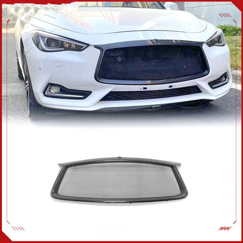 Suitable for Infiniti Q60 CV37 carbon fiber mesh modification replacement OE original front face mask
Suitable for Infiniti Q60 CV37 carbon fiber mesh modification replacement OE original front face mask