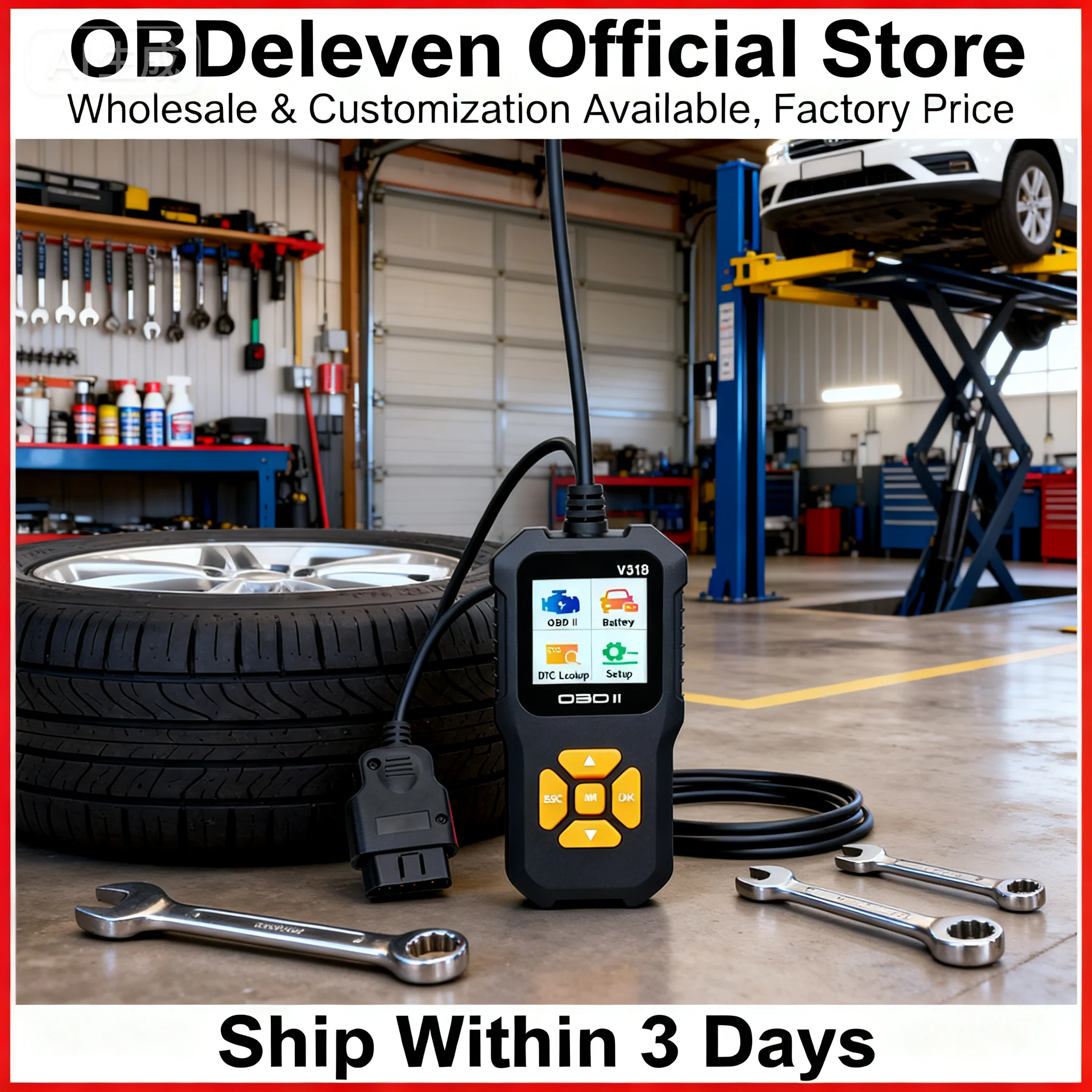 V318 Auto Diagnostic Tool Scanner Automobile Battery Tester OBD2 Automobile Clear Fault Detects Support Multiple Languages
V318 Auto Diagnostic Tool Scanner Automobile Battery Tester OBD2 Automobile Clear Fault Detects Support Multiple Languages