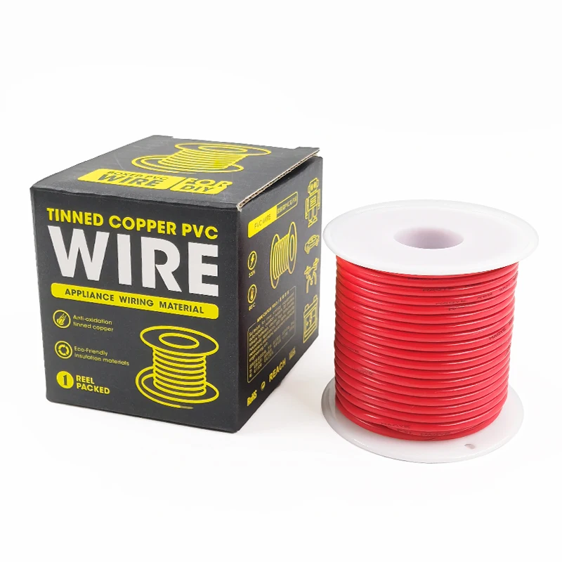 UL1007 PVC Wire 300V Insulation Tinned Copper Cable 30 28 26 24 22 20 18 16 AWG Stranded Electrical Line PCB Wire
UL1007 PVC Wire 300V Insulation Tinned Copper Cable 30 28 26 24 22 20 18 16 AWG Stranded Electrical Line PCB Wire