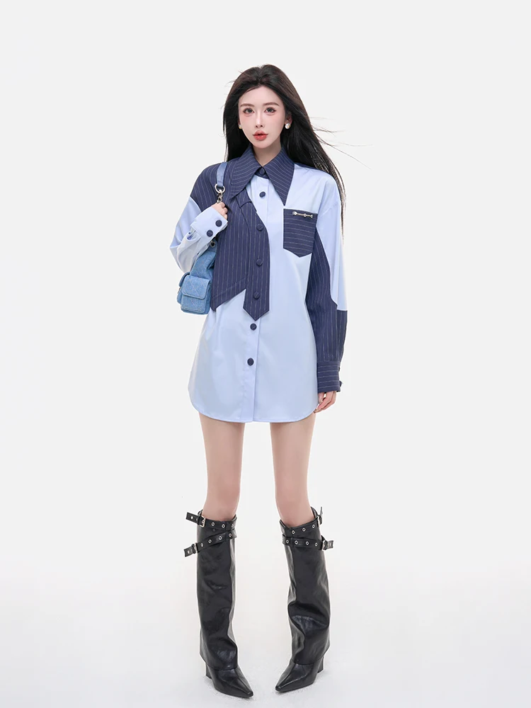 Женская рубашка LADIES FIRST с уникальным асимметричным дизайном, цветными полосками, длинным рукавом, свободного кроя, дышащая, для ранней осени
Женская рубашка LADIES FIRST с уникальным асимметричным дизайном, цветными полосками, длинным рукавом, свободного кроя, дышащая, для ранней осени