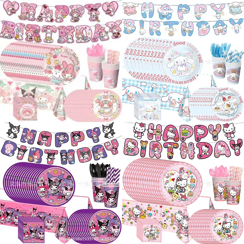 New Sanrio Disposable Set Melody Kuromi Theme Children'S Birthday Party Decoration Cartoon Paper Plate Napkin Table Cloth Gifts
New Sanrio Disposable Set Melody Kuromi Theme Children'S Birthday Party Decoration Cartoon Paper Plate Napkin Table Cloth Gifts