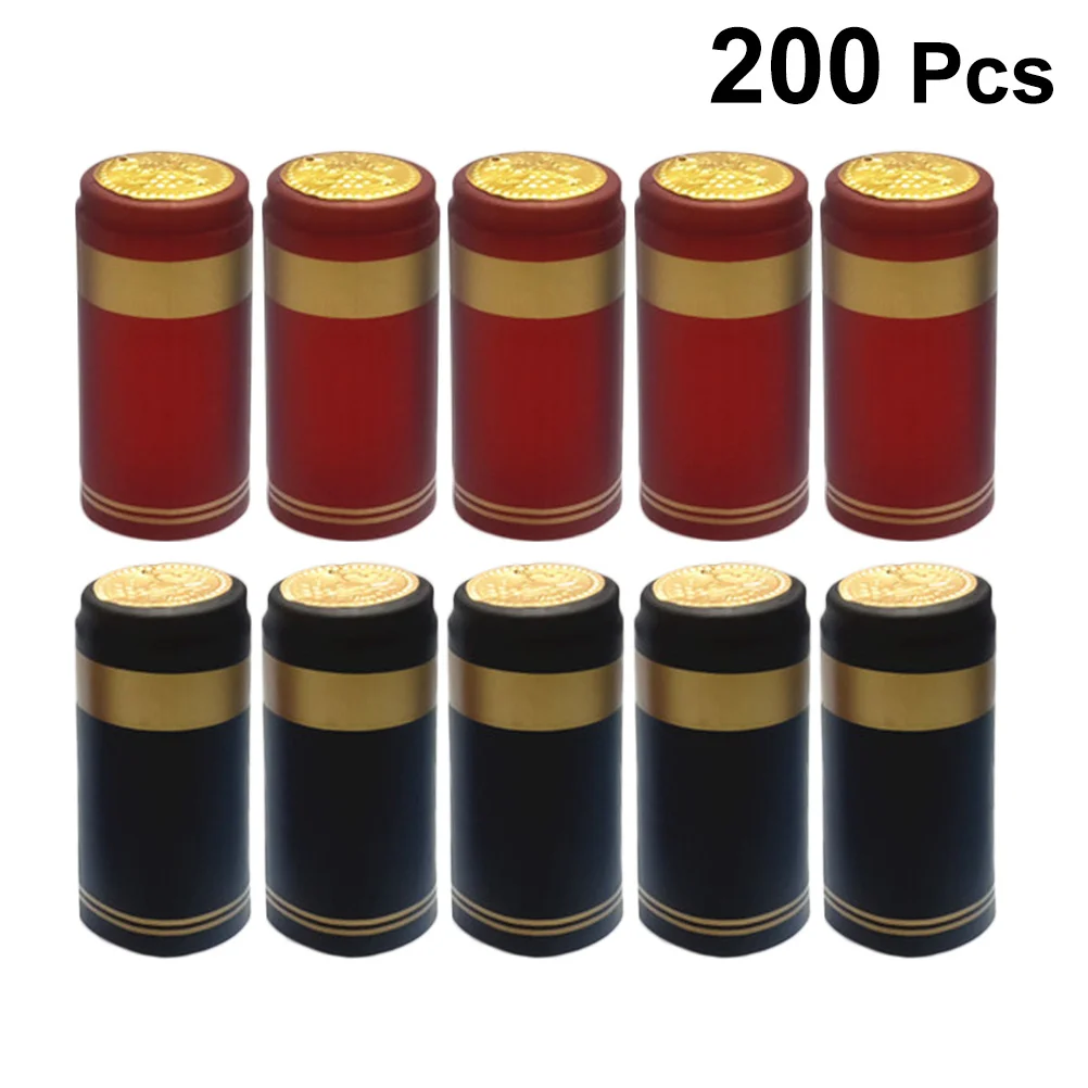 200Pcs Wine Heat Shrink Capsules Practical Seal Cover Chic Design Homebrew Accessories Red Golden Edge
200Pcs Wine Heat Shrink Capsules Practical Seal Cover Chic Design Homebrew Accessories Red Golden Edge