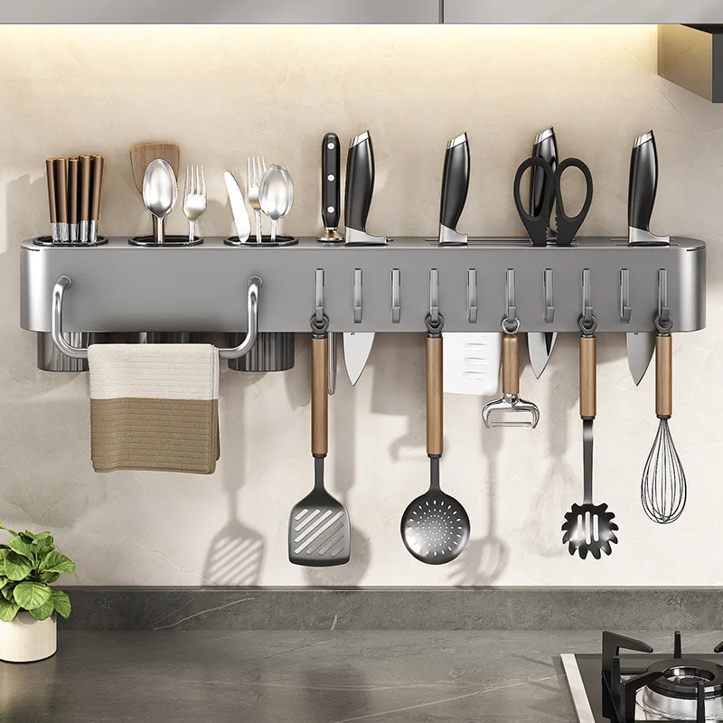 Kitchen knife rack multi-functional non-punching knife holder storage rack chopstick cage chopstick cartridge wall-mounted
Kitchen knife rack multi-functional non-punching knife holder storage rack chopstick cage chopstick cartridge wall-mounted