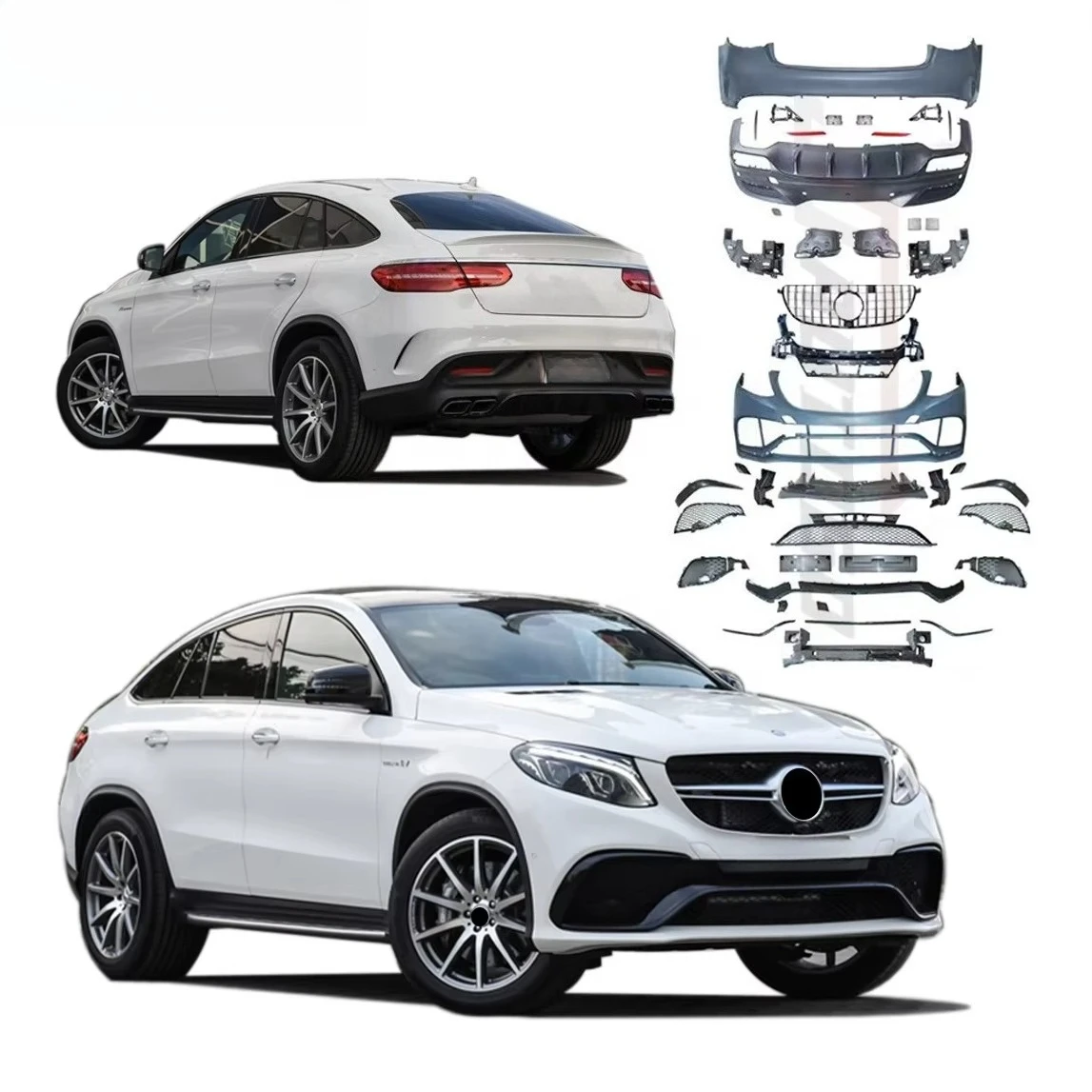 Benz C167 GLE Coupe 2020-2023 Upgrade to GLE63 AMGS, Auto Modification Front Rear Bumper Conversion Body Kit
Benz C167 GLE Coupe 2020-2023 Upgrade to GLE63 AMGS, Auto Modification Front Rear Bumper Conversion Body Kit