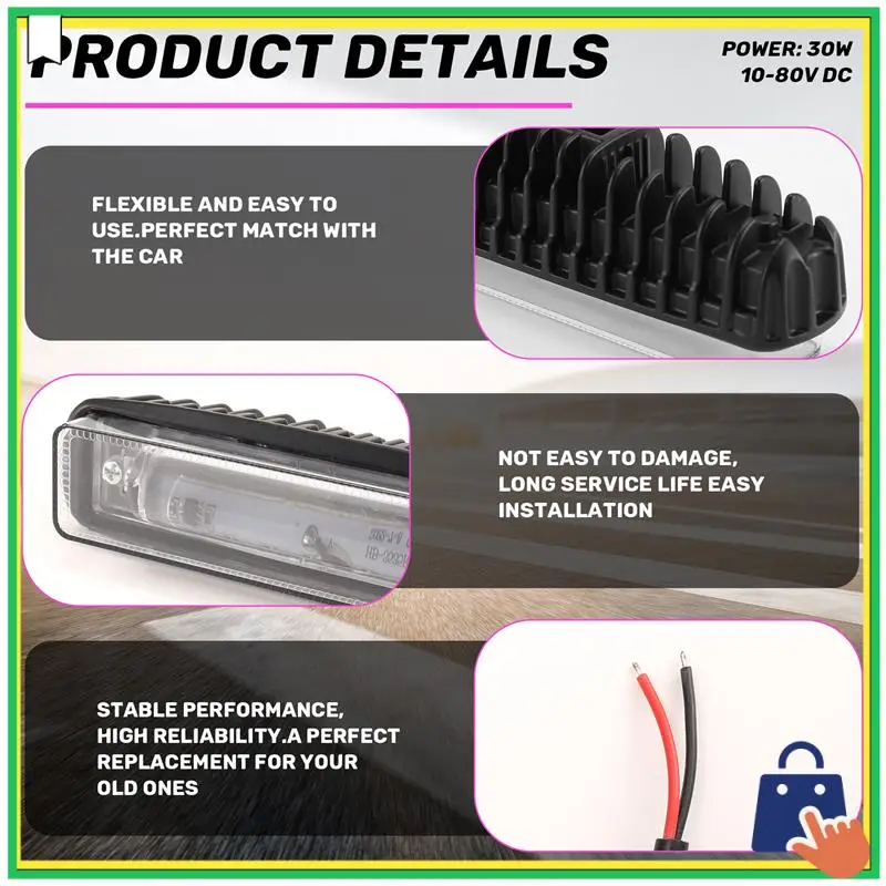 Advanced 4 Inch 30W LED Forklift Truck Car Warning Lamp Safety Working Light Bar Warehouse Danger Area Light,10-80V Waterproof (
Advanced 4 Inch 30W LED Forklift Truck Car Warning Lamp Safety Working Light Bar Warehouse Danger Area Light,10-80V Waterproof (