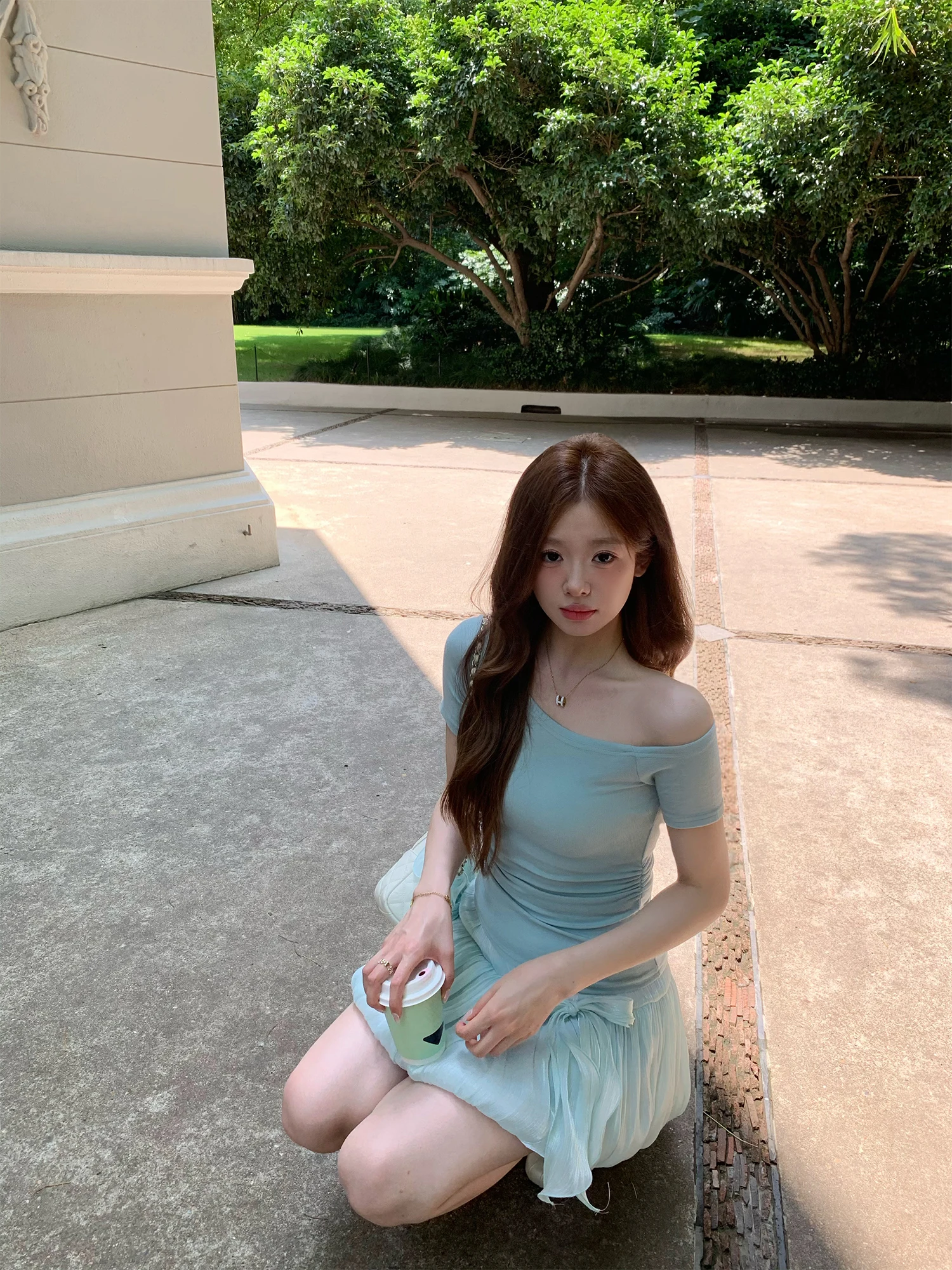 OKJJ Blue Shoulder Bared T Shirt Top Women's Summer New High Waist Pleated Skirt Sexy Half Skirt Set Two Pieces Fashionable
OKJJ Blue Shoulder Bared T Shirt Top Women's Summer New High Waist Pleated Skirt Sexy Half Skirt Set Two Pieces Fashionable