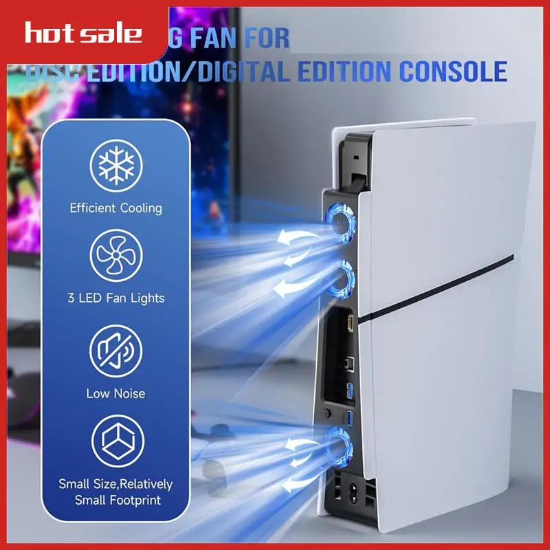 RGB Light Cooling Fan For PS5 Slim Console With 3 Fans USB 3.0 Port Quiet Cooling System For Sony PS5 Slim Parts
RGB Light Cooling Fan For PS5 Slim Console With 3 Fans USB 3.0 Port Quiet Cooling System For Sony PS5 Slim Parts