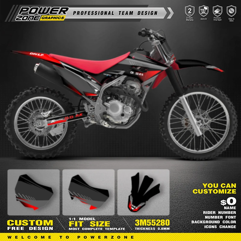 Powerzone Motorcycle Graphic Decal Stickers Kits For Honda CRF250F 2019 2020 2021 250F 250cc Motocycle Customized Number 006
Powerzone Motorcycle Graphic Decal Stickers Kits For Honda CRF250F 2019 2020 2021 250F 250cc Motocycle Customized Number 006