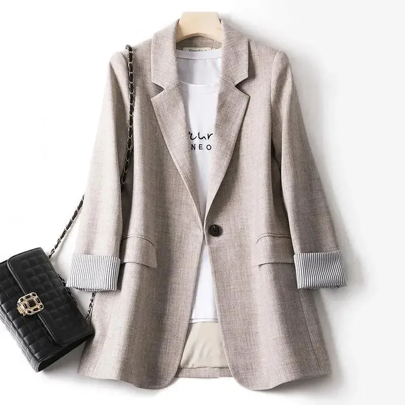 2025 New Spring Autumn Fashion Occupations Blazer Coat Ladies Long Sleeves Casual Short Loose Suit Jacket Women Outerwear W889
2025 New Spring Autumn Fashion Occupations Blazer Coat Ladies Long Sleeves Casual Short Loose Suit Jacket Women Outerwear W889