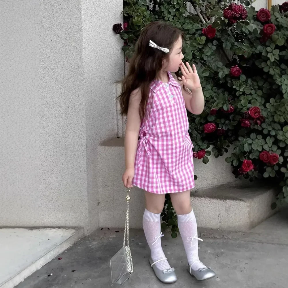 Korean Version Pink Checkered Printed Baby Girls Dresses Fashion Birthday Party Children's Clothing Summer Sleeveless Vest Dress
Korean Version Pink Checkered Printed Baby Girls Dresses Fashion Birthday Party Children's Clothing Summer Sleeveless Vest Dress