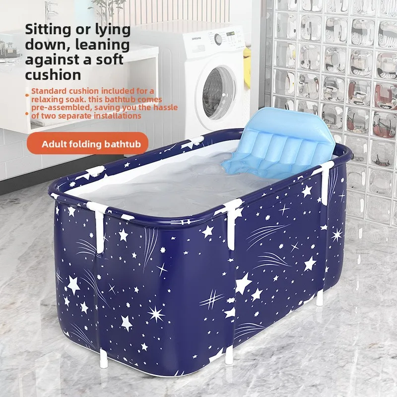 WW Folding Bathtub Household Adult Full Body Bath Bucket Children's Bath Bucket, Starry Sky Blue Bath Bucket
WW Folding Bathtub Household Adult Full Body Bath Bucket Children's Bath Bucket, Starry Sky Blue Bath Bucket