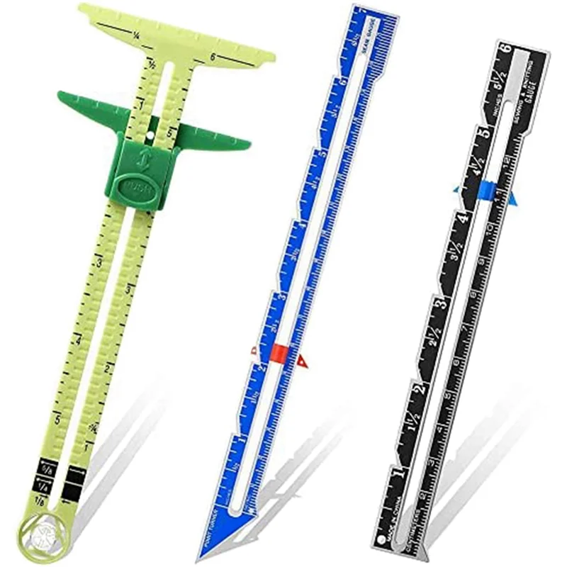 A22I Set Of 3 Slide Gauges, Sewing Tools Set, Measuring Sewing Gauges, for Beginners, Knitting, Crafts, Sewing Supplies
A22I Set Of 3 Slide Gauges, Sewing Tools Set, Measuring Sewing Gauges, for Beginners, Knitting, Crafts, Sewing Supplies