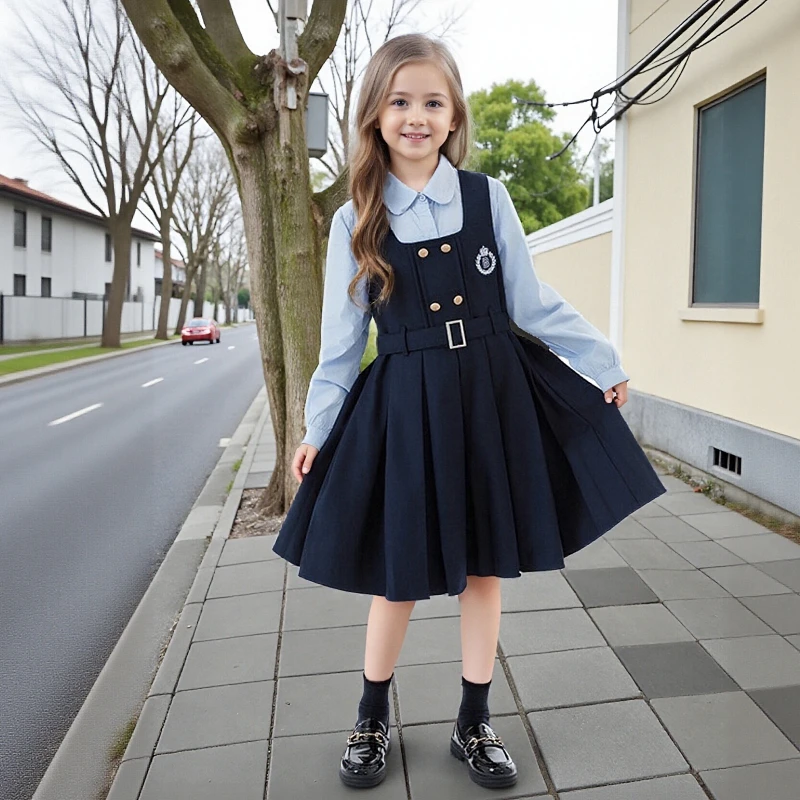 Комплект школьной формы для девочек, рубашка с длинными рукавами в академическом стиле, джемпер, жилет, платье, комплект из 2 предметов для детей, осенний комплект одежды для подростков
Комплект школьной формы для девочек, рубашка с длинными рукавами в академическом стиле, джемпер, жилет, платье, комплект из 2 предметов для детей, осенний комплект одежды для подростков