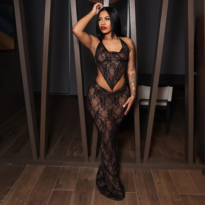 2025 Spring And Summer Women's Clothing New Sexy Lace Lace-up Chest Wrap Pleated Skirt Set Fashion Nightclub Sexy Black
2025 Spring And Summer Women's Clothing New Sexy Lace Lace-up Chest Wrap Pleated Skirt Set Fashion Nightclub Sexy Black