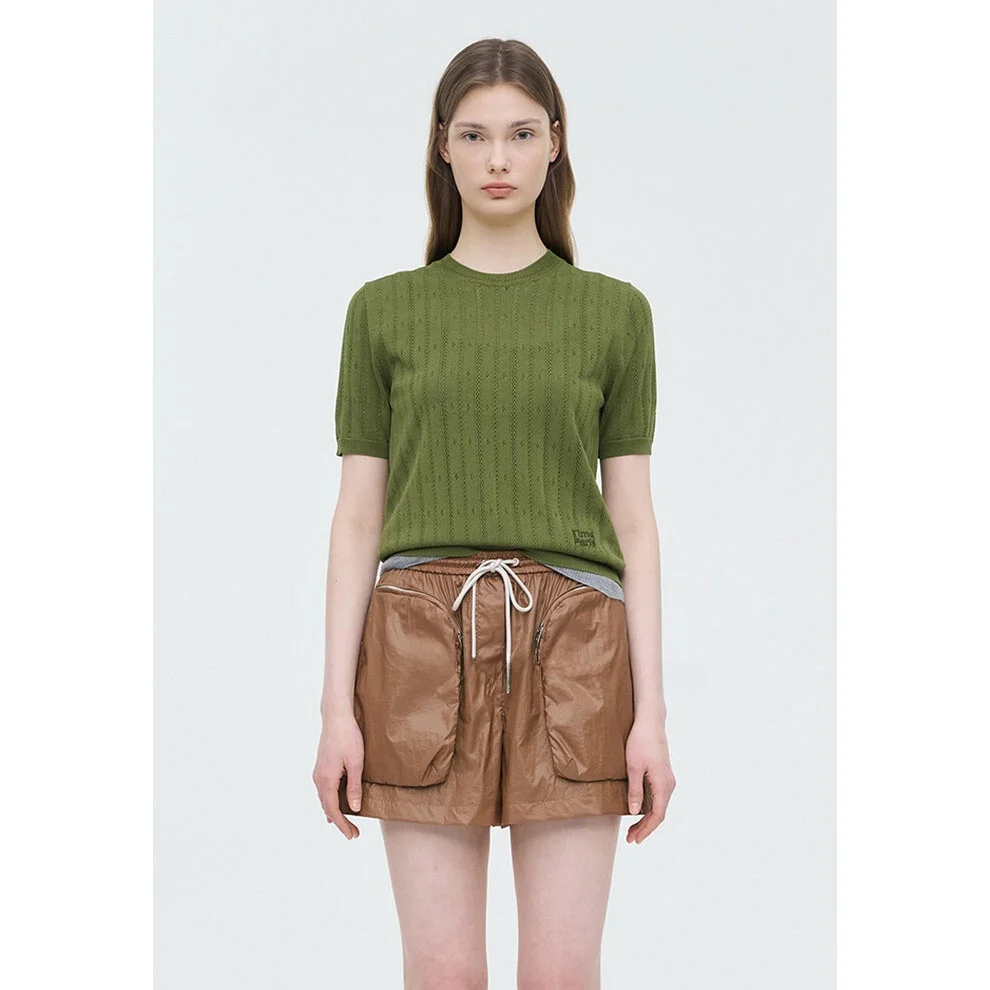 Slim Fit ort Sve round Ne Knitted Top Hollow out Embroidery Thin Sle Commute Versatile Korean Version Summer Knitwear
Slim Fit ort Sve round Ne Knitted Top Hollow out Embroidery Thin Sle Commute Versatile Korean Version Summer Knitwear