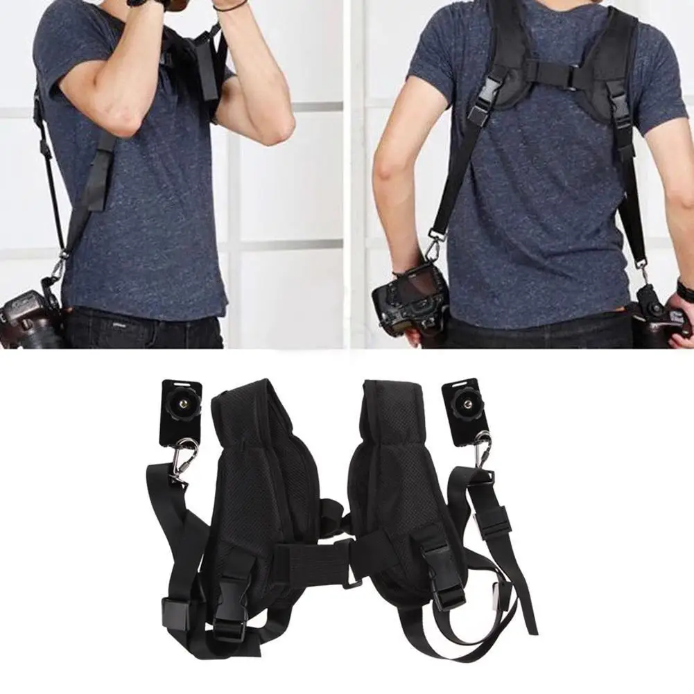 Shoulder Sling Belt Strap Portable Shoulder Strap Camera Mount Quick Adjustment for Two DSLR Digital Cameras
Shoulder Sling Belt Strap Portable Shoulder Strap Camera Mount Quick Adjustment for Two DSLR Digital Cameras