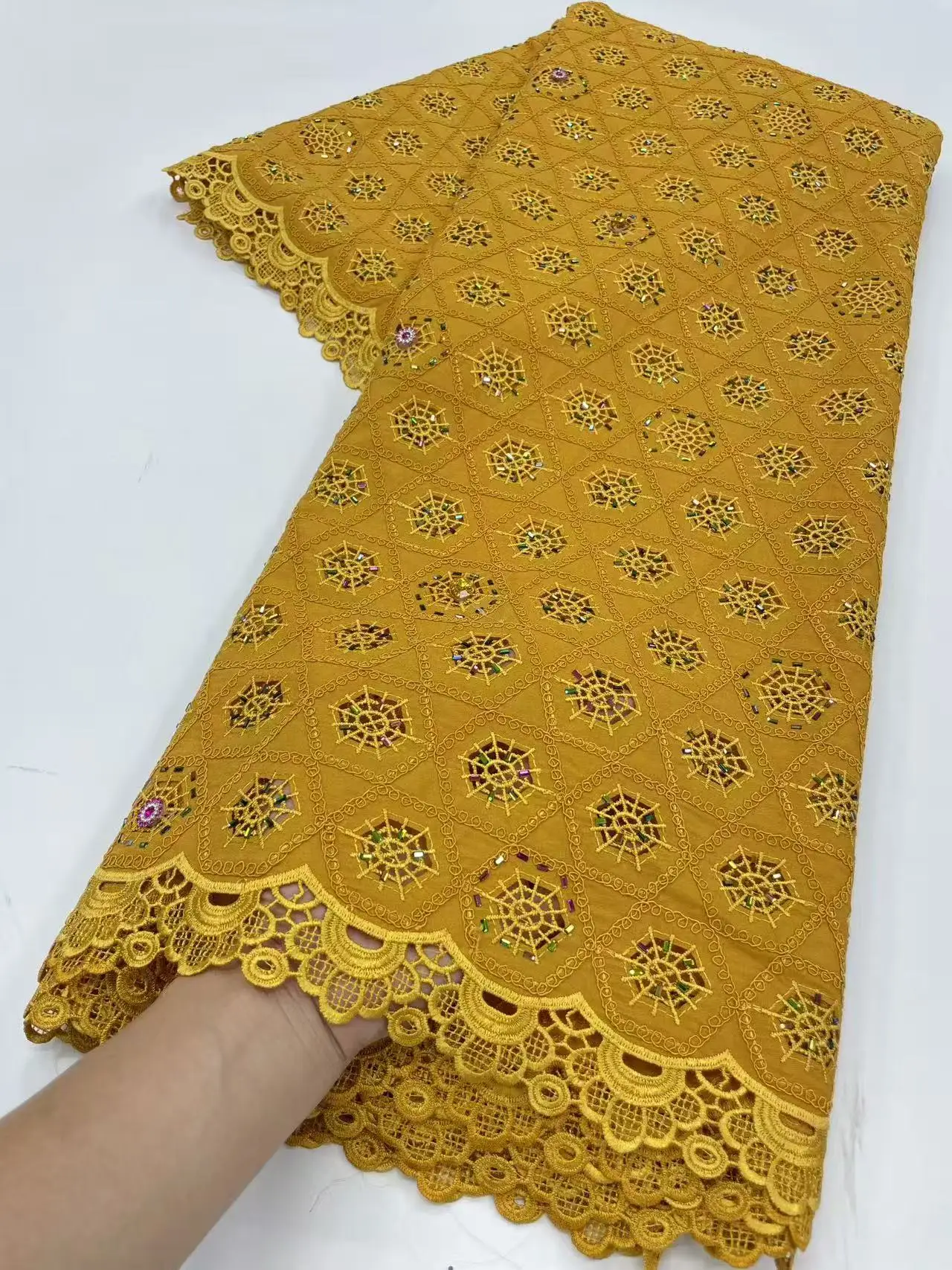African Nigerian Tulle Lace Fabric,Sequins Embroidery, French Guipure Party Dress Fabric for Sewing, High Quality, 5Yards, 2026
African Nigerian Tulle Lace Fabric,Sequins Embroidery, French Guipure Party Dress Fabric for Sewing, High Quality, 5Yards, 2026