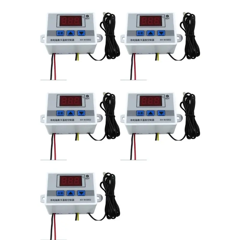 FEDI-5X XH-W3002 220V Digital LED Temperature Controller 10A Thermostat Control Switch Probe With Waterproof Sensor W3002
FEDI-5X XH-W3002 220V Digital LED Temperature Controller 10A Thermostat Control Switch Probe With Waterproof Sensor W3002