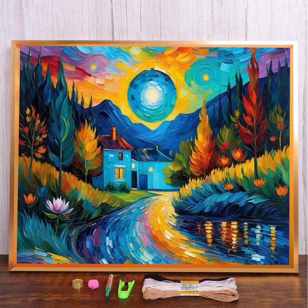 Landscape Sunset Printed Fabric 11CT Cross Stitch Embroidery Full Kit Handiwork Needlework Sewing Hobby Sales Stamped For Adults
Landscape Sunset Printed Fabric 11CT Cross Stitch Embroidery Full Kit Handiwork Needlework Sewing Hobby Sales Stamped For Adults