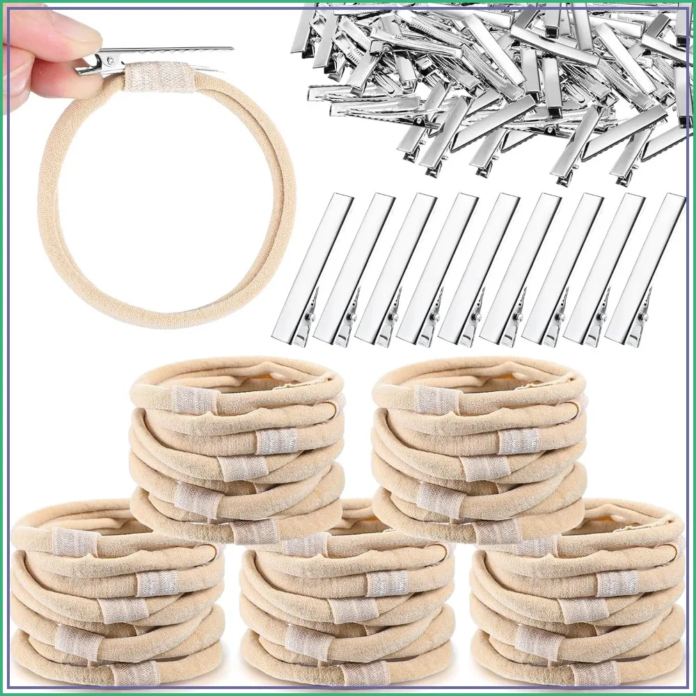 200 Pcs Nude Nylon Headbands and Hair Clips for DIY Christmas Bows, Interchangeable Soft Newborn Infant Toddler Girls Crafts
200 Pcs Nude Nylon Headbands and Hair Clips for DIY Christmas Bows, Interchangeable Soft Newborn Infant Toddler Girls Crafts