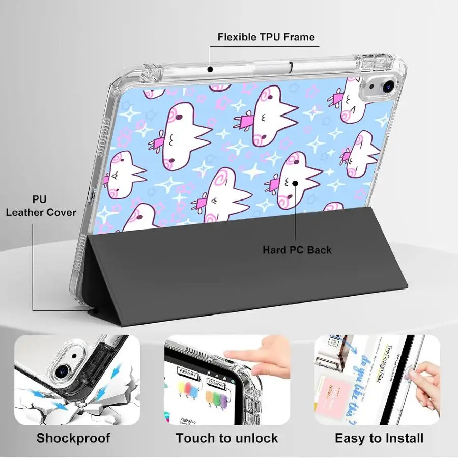 Cartoon Bunny Tablet Case For iPad Pro 2025 Air 4 5 M3 M2 M4 11inch Mini 6 7 11th 10th 9th 8th 7th 12.9inch Holder Cover Y-Fold
Cartoon Bunny Tablet Case For iPad Pro 2025 Air 4 5 M3 M2 M4 11inch Mini 6 7 11th 10th 9th 8th 7th 12.9inch Holder Cover Y-Fold