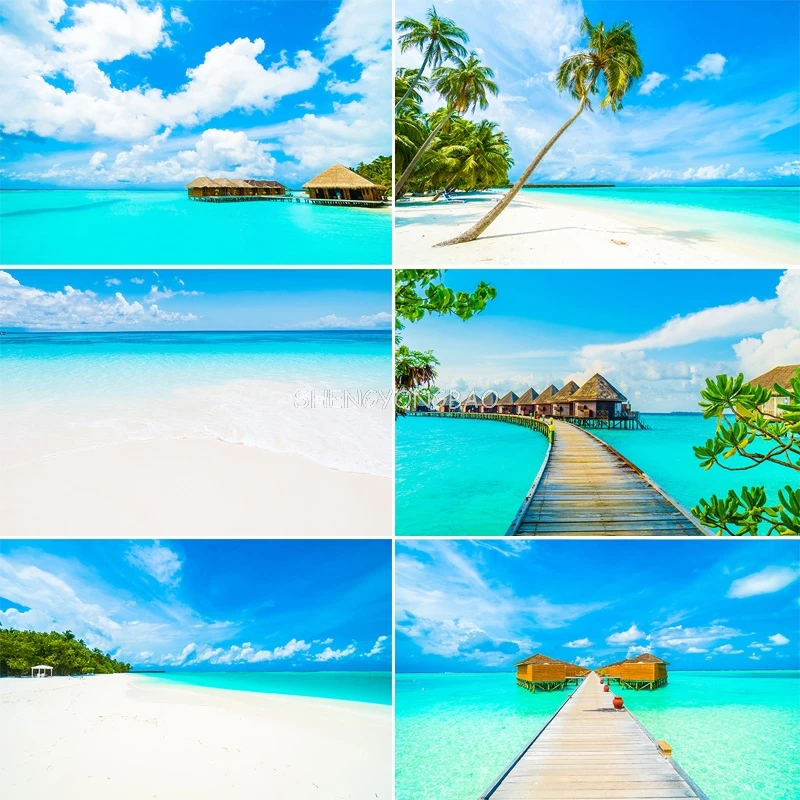 Beautiful Paradise Island Coconut Palm Tree Photography Backdrops Maldives Tropical Beach Sea Blue Sky Summer Background AB-03
Beautiful Paradise Island Coconut Palm Tree Photography Backdrops Maldives Tropical Beach Sea Blue Sky Summer Background AB-03