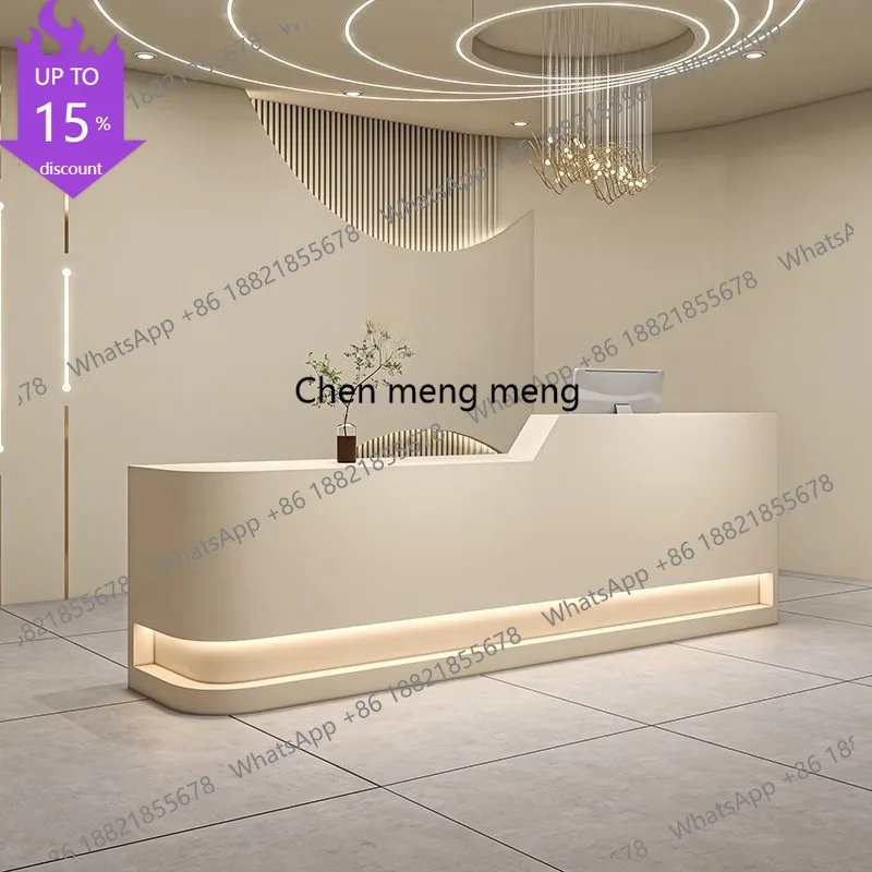 G153 clothing store reception desk checkout page modern beige cashier table simple industrial mostrador para negocio office furn
G153 clothing store reception desk checkout page modern beige cashier table simple industrial mostrador para negocio office furn