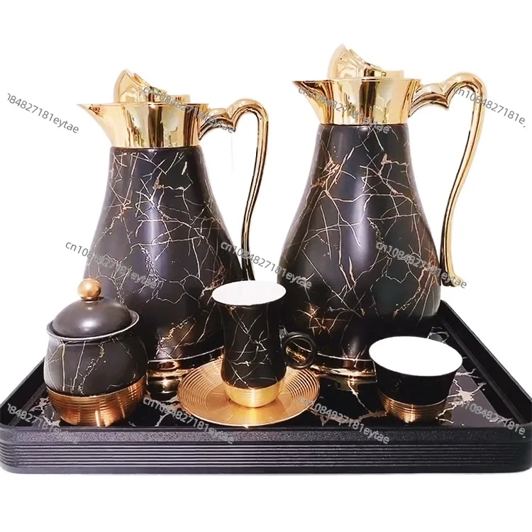 Original Design Black Gold Marble Coffee Pot Cup Saucer Set Arab Tea Gift Box with Glass Tray
Original Design Black Gold Marble Coffee Pot Cup Saucer Set Arab Tea Gift Box with Glass Tray