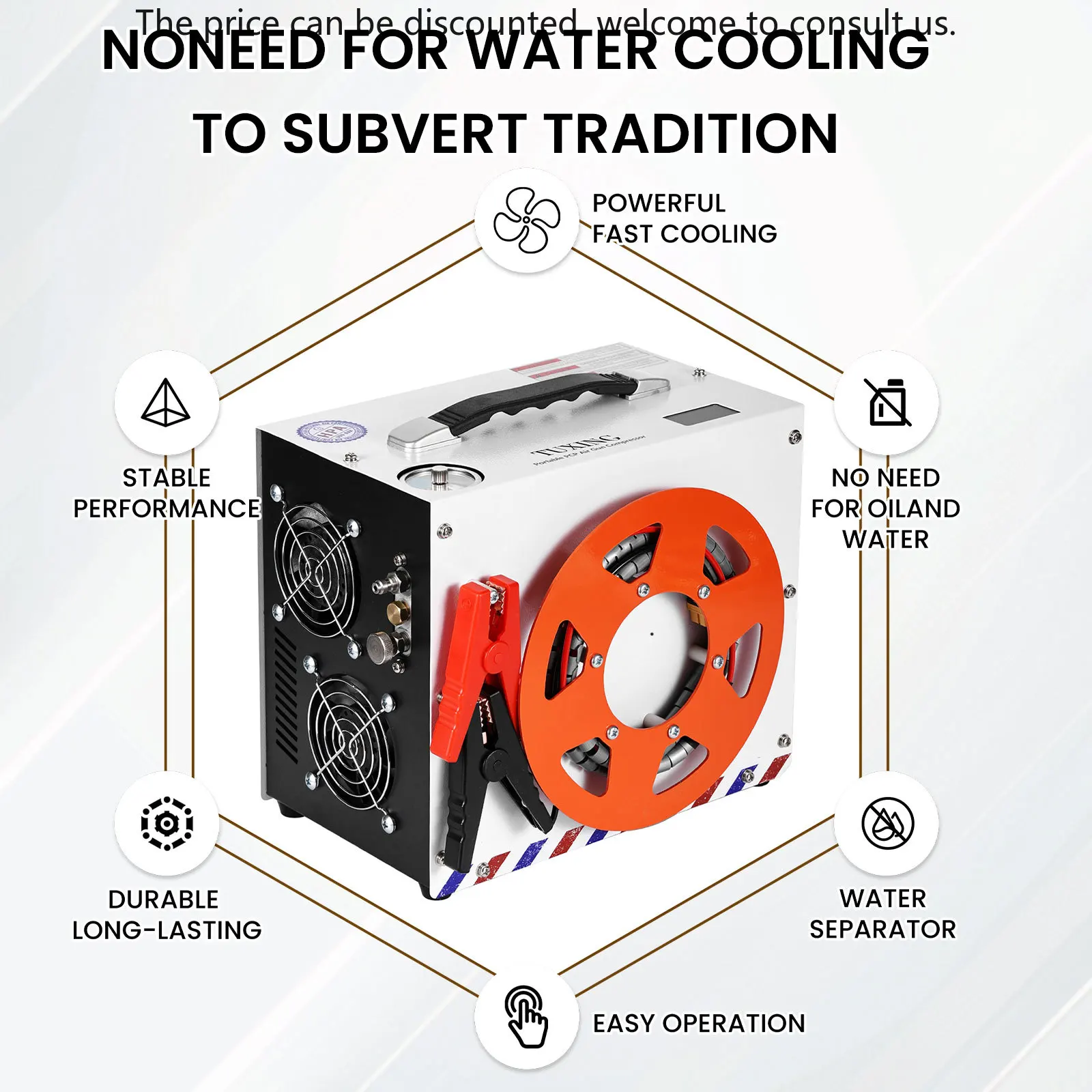 TUXING Hot Sale Customized High Pressure 300bar Auto Stop Oil-free Built-in Transformer Paintball PCP Breathing Air Compressor
TUXING Hot Sale Customized High Pressure 300bar Auto Stop Oil-free Built-in Transformer Paintball PCP Breathing Air Compressor