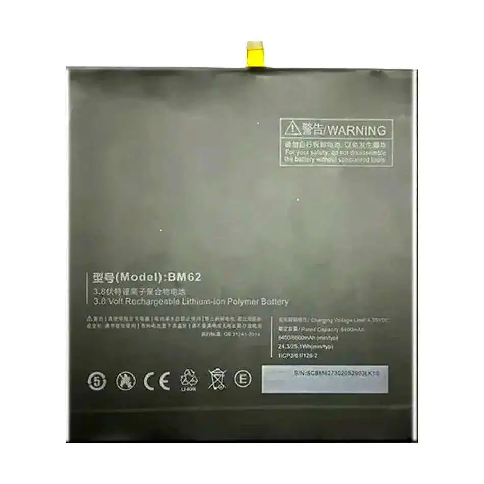 Для Xiaomi MI Pad 3 Mipad 3 miPad 3 7,9 дюйма MEC91 BM62 Высокоэффективный аккумулятор для планшета емкостью 6400 мАч
Для Xiaomi MI Pad 3 Mipad 3 miPad 3 7,9 дюйма MEC91 BM62 Высокоэффективный аккумулятор для планшета емкостью 6400 мАч