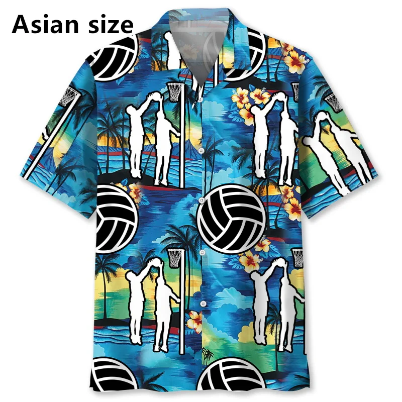 Full Print Netball Hawaiian Shirt For Men Summer Short Sleeve Button Beach Shirts Clothes New In Men's Lapel Aloha Shirts
Full Print Netball Hawaiian Shirt For Men Summer Short Sleeve Button Beach Shirts Clothes New In Men's Lapel Aloha Shirts