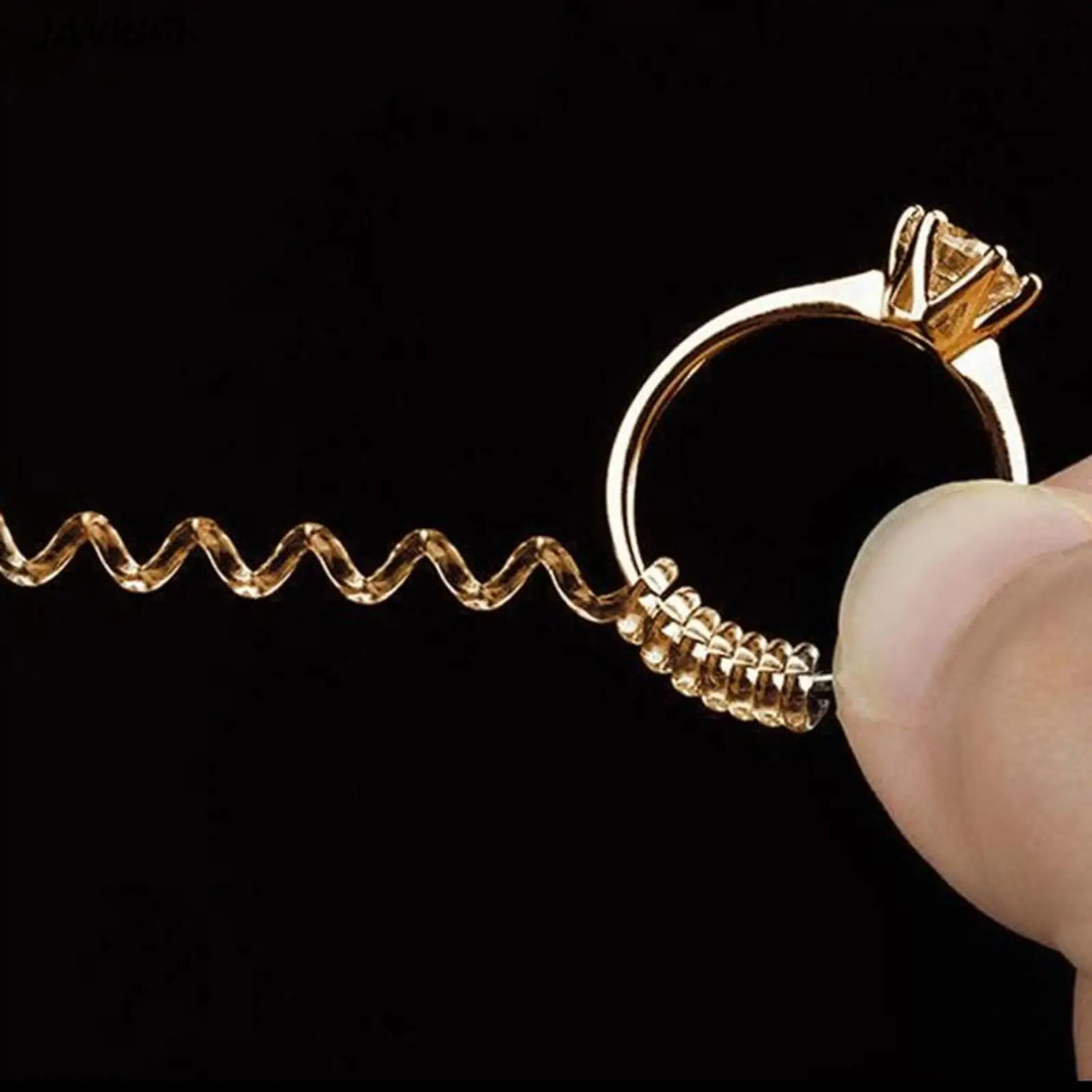 Spiral Ring Size Adjuster for Loose Rings Comfortable Plastic Ring Sizer Resizer Guard Jewelry Findings Fitting
Spiral Ring Size Adjuster for Loose Rings Comfortable Plastic Ring Sizer Resizer Guard Jewelry Findings Fitting