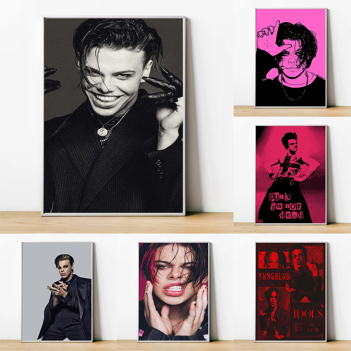 Y-Yungblud Hot Singer Poster Paintings on the Wall Decoration Painting Vintage Art Mural Room Decor For Home Interior Posters
Y-Yungblud Hot Singer Poster Paintings on the Wall Decoration Painting Vintage Art Mural Room Decor For Home Interior Posters