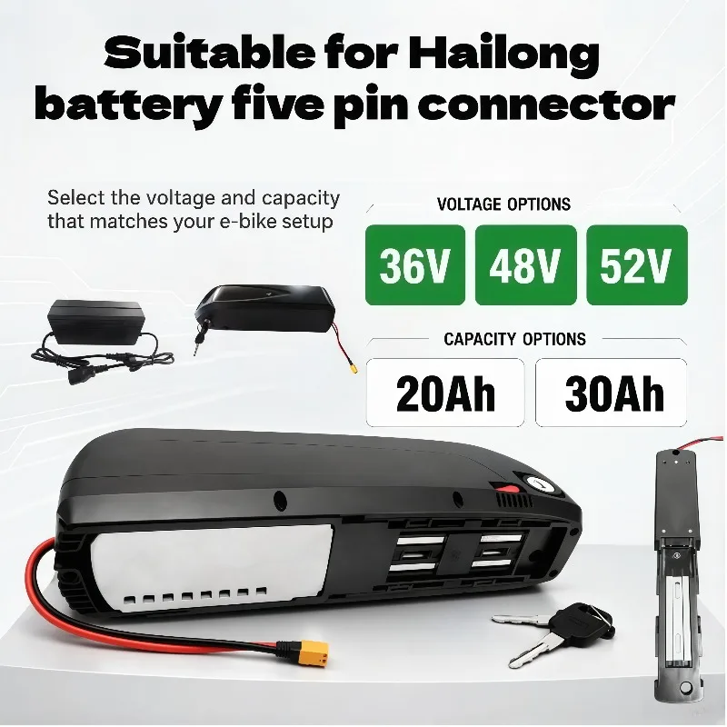 Hailong electric bicycle lithium battery 36V48V52V multi specification 20Ah-30Ah large capacity long range commuting
Hailong electric bicycle lithium battery 36V48V52V multi specification 20Ah-30Ah large capacity long range commuting