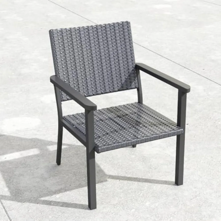 Outdoor Lounge Chair for Outside Patio Porch Metal Frame Black All Weather Wicker
Outdoor Lounge Chair for Outside Patio Porch Metal Frame Black All Weather Wicker