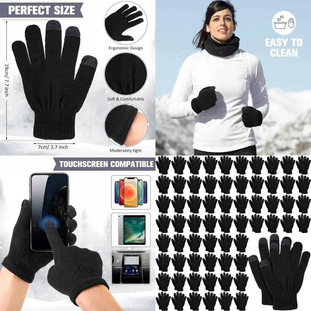 Bulk Pack of 80 Unisex Winter Touchscreen Gloves, Stretchy Warm Mittens for Men & Women, Ideal for Charity and Homeless Support
Bulk Pack of 80 Unisex Winter Touchscreen Gloves, Stretchy Warm Mittens for Men & Women, Ideal for Charity and Homeless Support