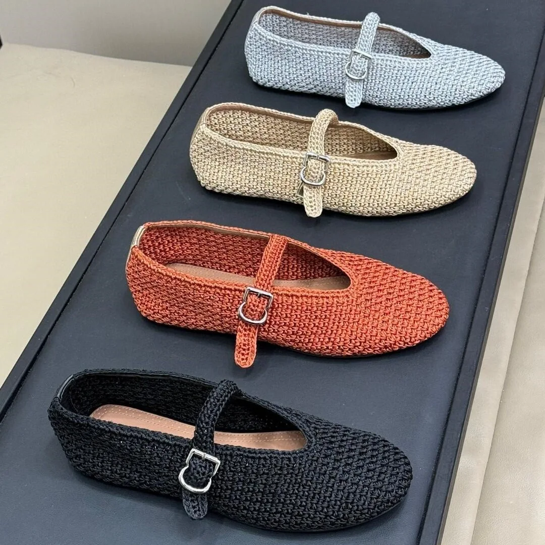 Women's Woven Luxury Designer Brand Traffic Trend Ballet Ladies Elegant Loafers Sandals Comfortable Low Heel Flats Ballet Shoes
Women's Woven Luxury Designer Brand Traffic Trend Ballet Ladies Elegant Loafers Sandals Comfortable Low Heel Flats Ballet Shoes