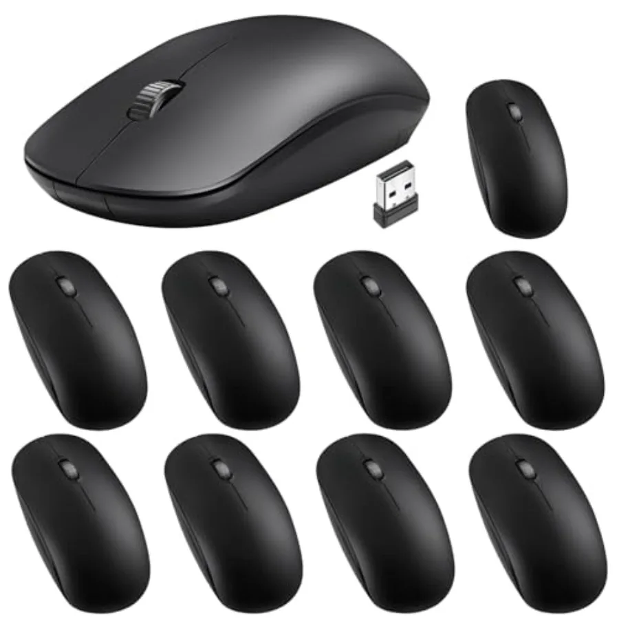 20 Pack Mouse for Laptop Computer 1000 DPI Optical Mouse with USB Receiver Bulk Compatible with Windows PC Computer Laptop Blac
20 Pack Mouse for Laptop Computer 1000 DPI Optical Mouse with USB Receiver Bulk Compatible with Windows PC Computer Laptop Blac