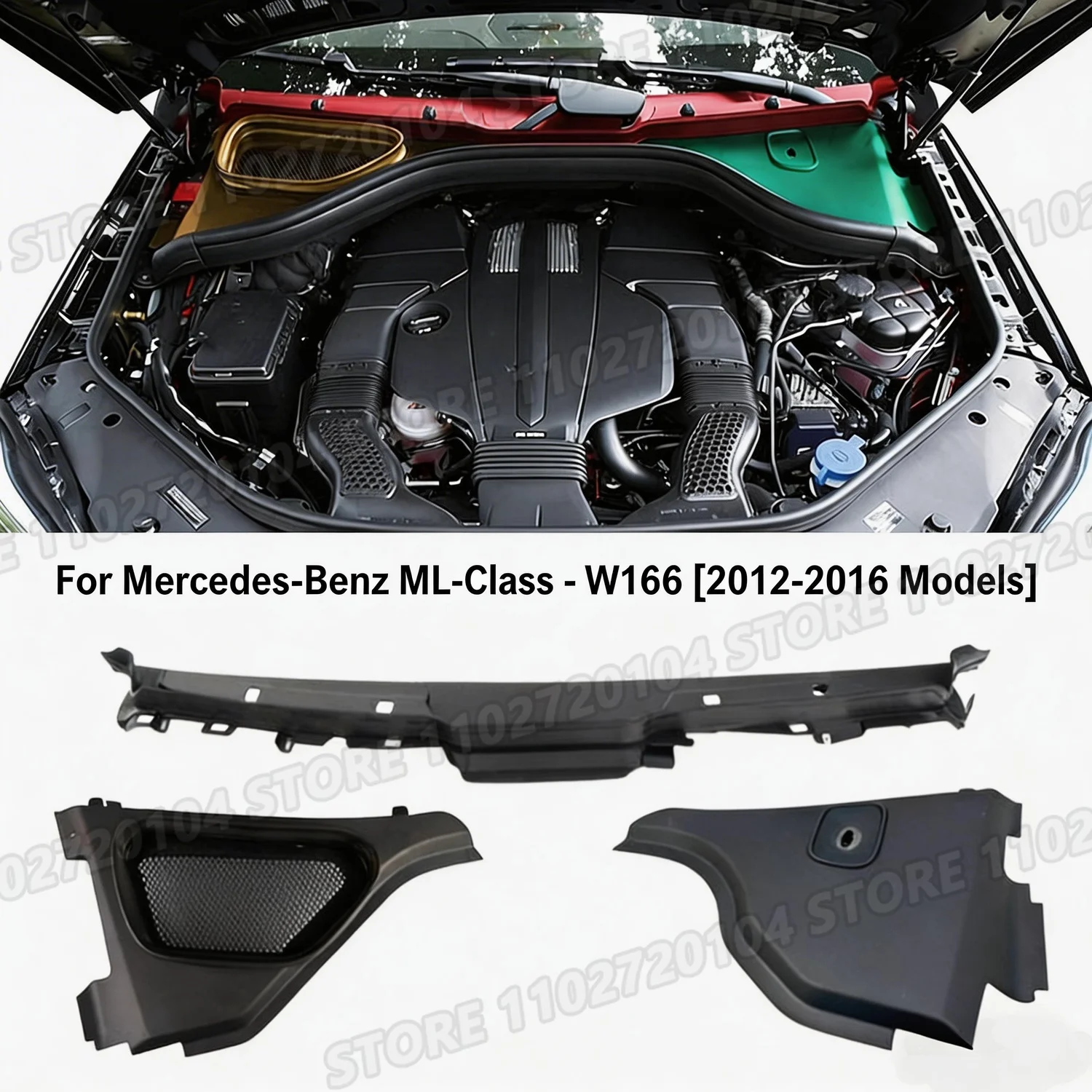 for 2012-2016 W166 Mercedes-Benz ML-Class Front Windshield Wiper Window Cowl Panel Grille LHD 1668300028 1668310041 1668300013
for 2012-2016 W166 Mercedes-Benz ML-Class Front Windshield Wiper Window Cowl Panel Grille LHD 1668300028 1668310041 1668300013