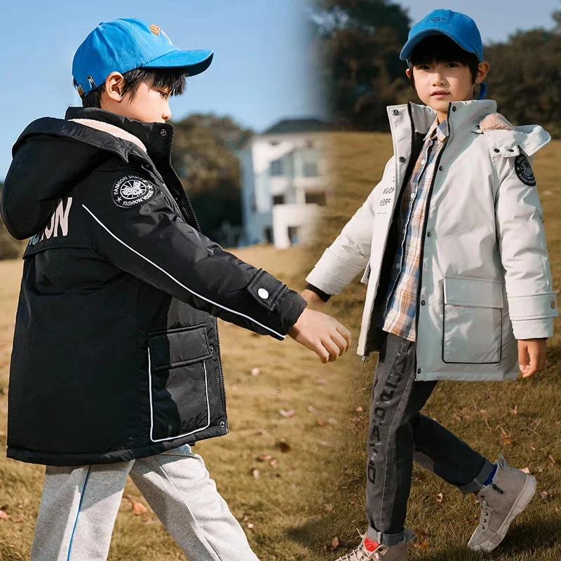 Kids Long Boys Loose Thick White Duck Down Yellow,Blue,Black Baby Coat, Teenagers Hooded Padded Jacket Clothes Winter
Kids Long Boys Loose Thick White Duck Down Yellow,Blue,Black Baby Coat, Teenagers Hooded Padded Jacket Clothes Winter