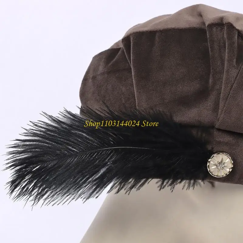 N5KE Medieval Hat Feathered Cap For Men Women Halloween Cosplay
N5KE Medieval Hat Feathered Cap For Men Women Halloween Cosplay